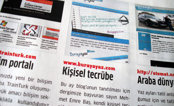 Burayayaz.com Chip Temmuz 2011 sayısında